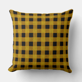 Lumberjack Style - gele stof + uw ideeën Kussen