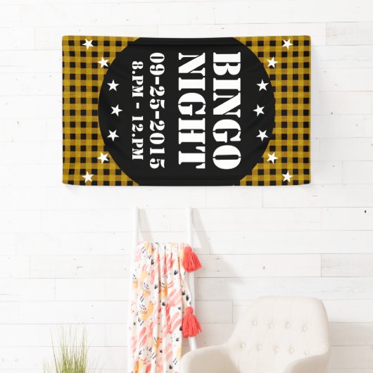 Lumberjack Style - gele stof + uw ideeën Spandoek (Insitu)