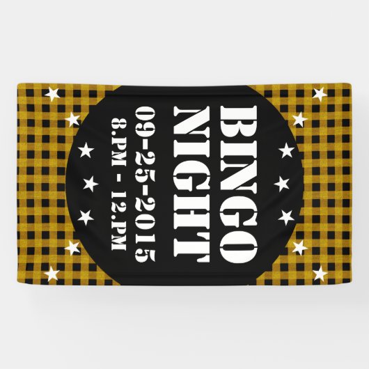 Lumberjack Style - gele stof + uw ideeën Spandoek (Horizontaal)