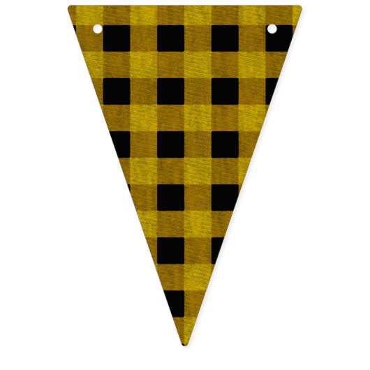 Lumberjack Style - gele stof + uw ideeën Vlaggetjes (Eerste vlag)