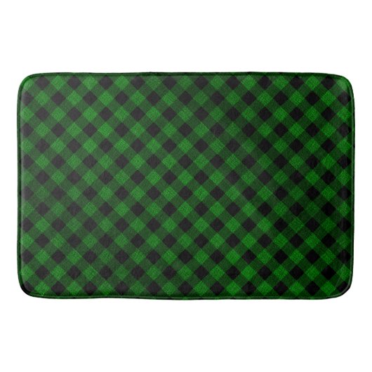 Lumberjack Style - groen weefsel + uw ideeën Badmat (Voorkant)