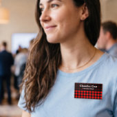 Lumberjack Style - rode stof + uw ideeën Naambadge