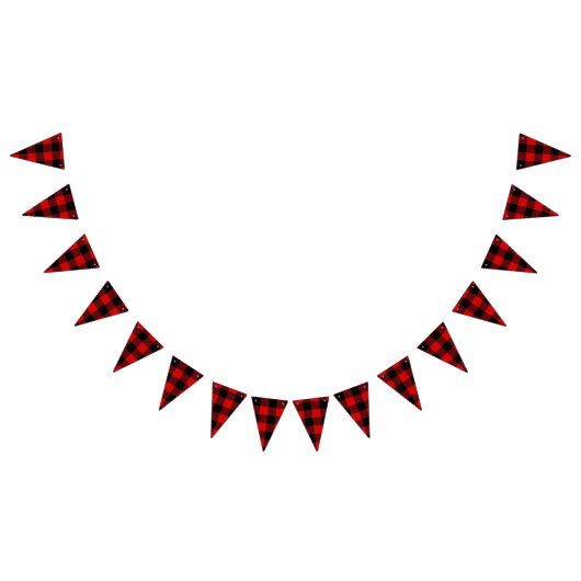 Lumberjack Style - rode stof + uw ideeën Vlaggetjes (Alle)