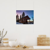 Lumberjack Sunset // Gritty Cabin Sunset Poster (Keuken)