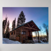Lumberjack Sunset // Gritty Cabin Sunset Poster (Voorkant)