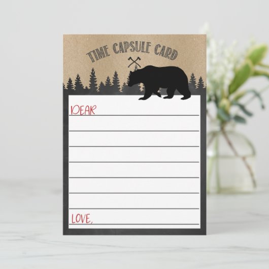 Lumberjack time capsulevaart kaart (Staand voorkant)