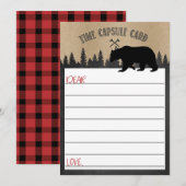 Lumberjack time capsulevaart kaart (Voorkant / Achterkant)