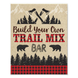 Lumberjack Trail Mix Bar Sign. | 8x10 afdrukken Foto Afdruk