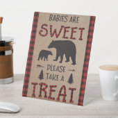 Lumberjack Treat Sign Reclamebord Met Voetstuk (Insitu)