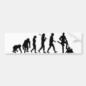 Lumberjack tree feller loggers bunyan evolutie bumpersticker (Voorkant)