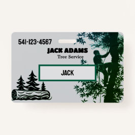 Lumberjack Tree Service Business Card Badge