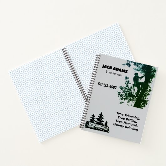 Lumberjack Tree Service Business Card Notitieboek (Binnen)