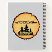 Lumberjack Tree Service Business Card Notitieboek (Achterkant)