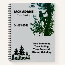 Lumberjack Tree Service Business Card Notitieboek