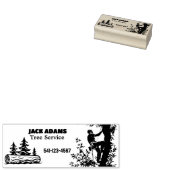 Lumberjack Tree Service Business Card Rubberstempel (Gestempeld)