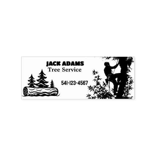 Lumberjack Tree Service Business Card Rubberstempel (Afrduk)
