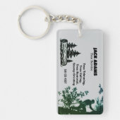 Lumberjack Tree Service Business Card Sleutelhanger (Voorkant)