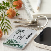 Lumberjack Tree Service Business Card Sleutelhanger (Voorkant Rechts)