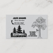 Lumberjack Tree Service Business Card Visitekaartje (Voorkant)