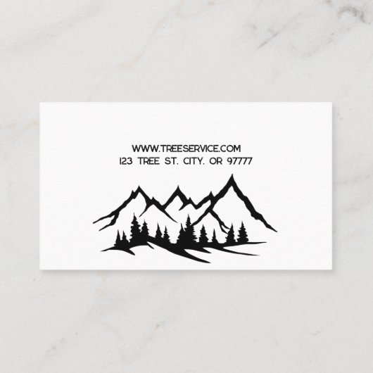 Lumberjack Tree-Visitekaartje Visitekaartje (Achterkant)