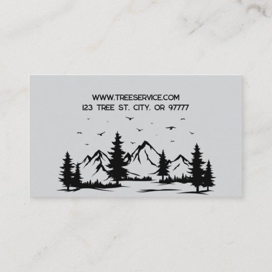 Lumberjack Tree-Visitekaartje Visitekaartje (Achterkant)