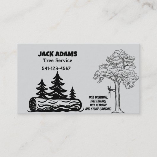 Lumberjack Tree-Visitekaartje Visitekaartje (Voorkant)