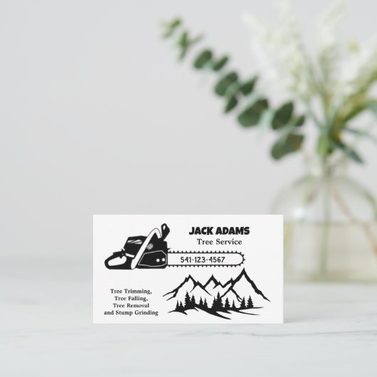 Lumberjack Tree-Visitekaartje Visitekaartje (Staand voorkant)