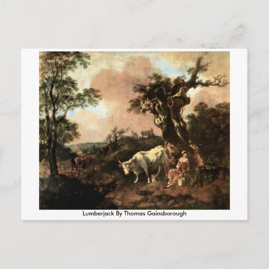 Lumberjack van Thomas Gainsborough Briefkaart (Voorkant)