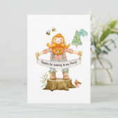 Lumberjack Verjaardag Bedankkaart (Staand voorkant)