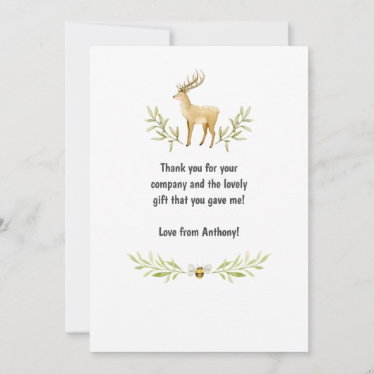 Lumberjack Verjaardag Bedankkaart (Achterkant)