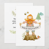 Lumberjack Verjaardag Bedankkaart (Voorkant / Achterkant)