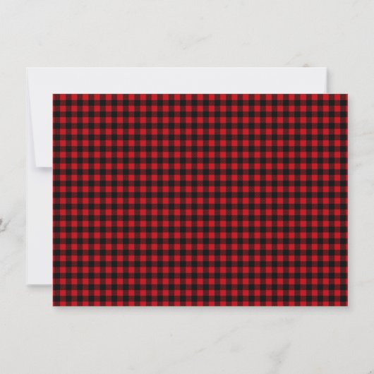 Lumberjack Verjaardag Buffalo Plaid Little Beer Kaart (Achterkant)