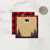 Lumberjack Verjaardag Dank u Notitiekaartje (Voorkant / Achterkant in situ)