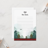 Lumberjack Verjaardag Guestbook Kaarten Time Capsu (Voorkant / Achterkant in situ)