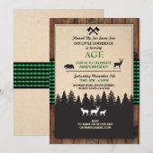 Lumberjack Verjaardag Nodig ELKE LEEFTIJD uit Groe Kaart (Voorkant / Achterkant)