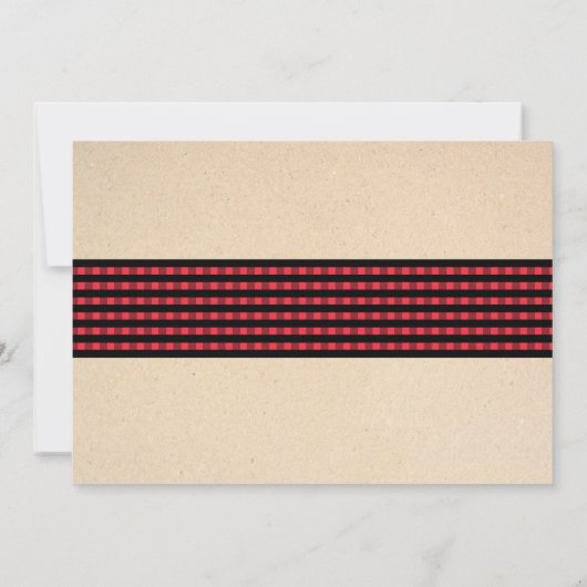 Lumberjack Verjaardag Nodig Red Woodland Uitnodigi Kaart (Achterkant)