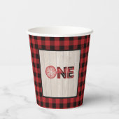Lumberjack Verjaardag Papieren Cup - ONE Bekers (Achterkant)