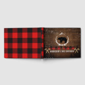 Lumberjack Verjaardag Wood Plaid Gepersonaliseerd Gastenboek (Volledig)