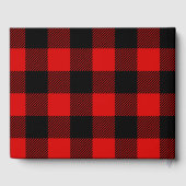 Lumberjack Verjaardag Wood Plaid Gepersonaliseerd Gastenboek (Achterkant)