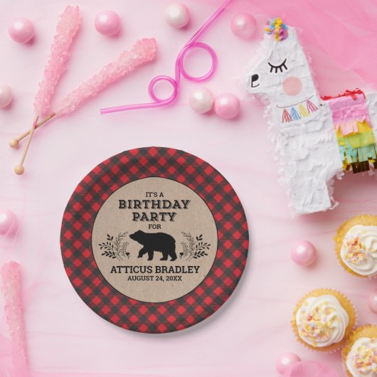 Lumberjack verjaardagsfeest Bord (Feest)