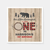 Lumberjack Verjaardagsfeest Napkin Lumberjack Part Servetten (Voorkant)