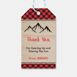Lumberjack Verjaardagsfeestje Favor Bedankt Cadeau Cadeaulabel