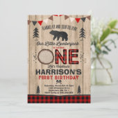 Lumberjack verjaardagsuitnodiging Lumberjack Party Kaart (Staand voorkant)