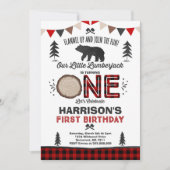 Lumberjack verjaardagsuitnodiging Lumberjack Party Kaart (Voorkant)