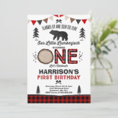 Lumberjack verjaardagsuitnodiging Lumberjack Party Kaart (Staand voorkant)