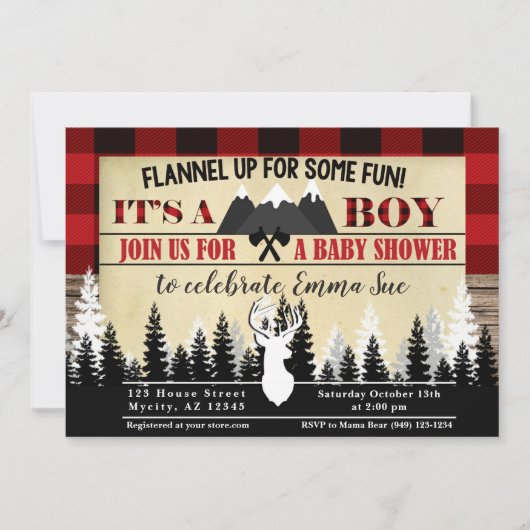 Lumberjack voor leuke Buffalo check Kaart (Voorkant)