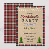 Lumberjack vrijgezellenfeest uitnodiging (Voorkant / Achterkant)