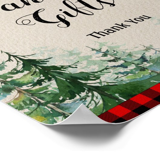 Lumberjack Waterverf Kaarten en cadeauborden Poster (Hoek)