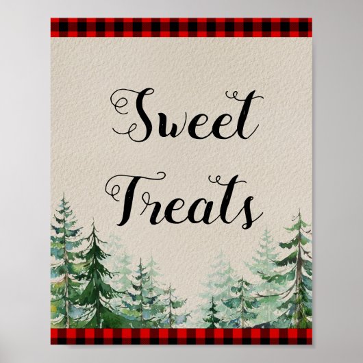Lumberjack waterverf Sweet Trets-teken Poster (Voorkant)
