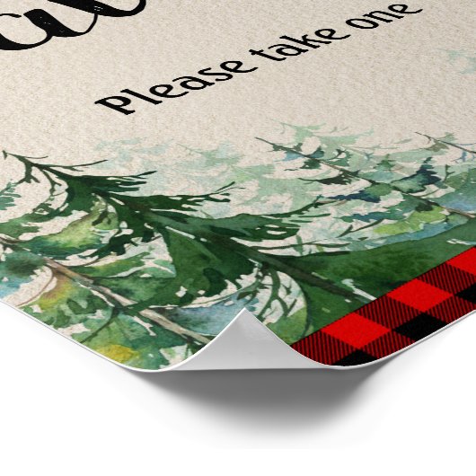 Lumberjack Waterverf voor voordeur Poster (Hoek)